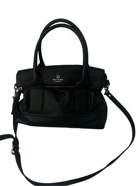 Kate Spade Southport Avenue Carmen Handbag Satchel Black Pebbled Leather Purse